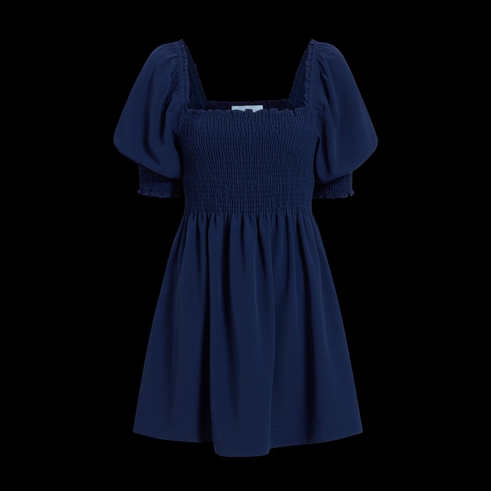 Hill House Home The Athena Nap Dress - Navy Crepe Size SWrinkle Resistant Navy C